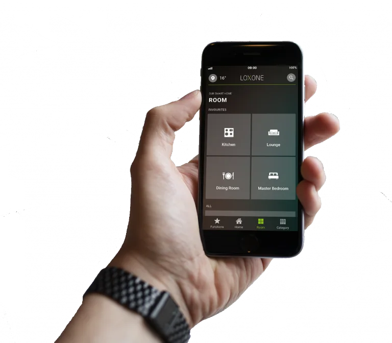 Smart home control with a mobile app