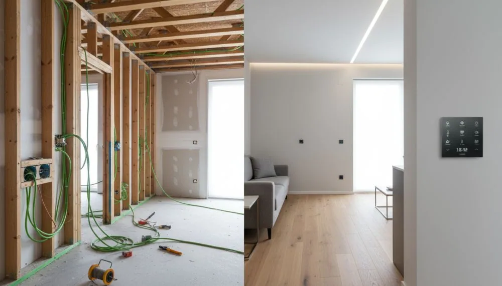 Hybrid smart home solution with wired and wireless technology